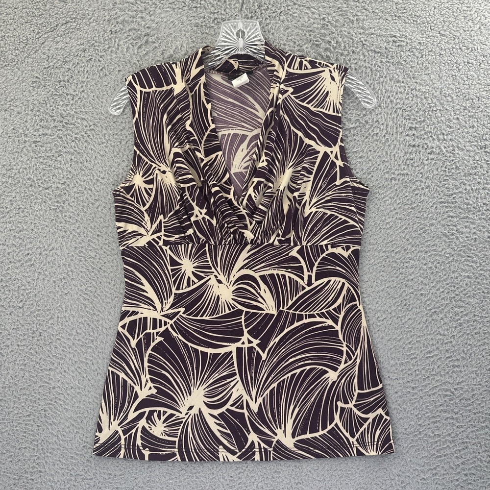 Vintage Y2K JKLA California Babydoll Top‎ 70s Boho Retro Leaf Floral Women Small
